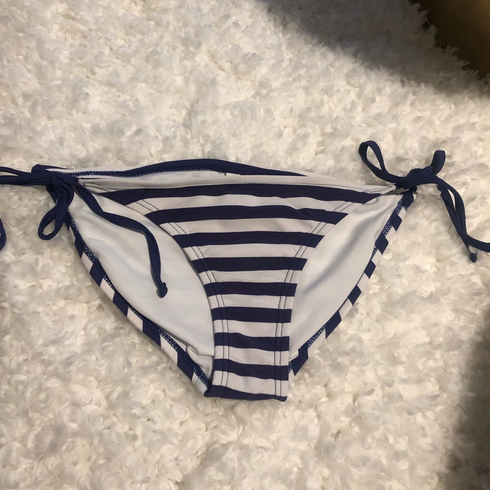 Xhilaration Blue/White Striped Bikini Bottoms